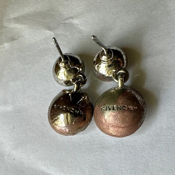 VtG Givenchy Pave Crystal Double Round Drop Earrings - Picture 4 of 5